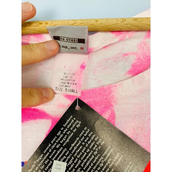 Vintage Ocean Pacific Neon Tie Dye Tank Top, Size Small, 1980s Surfer Tank, NOS - Picture 7 of 10